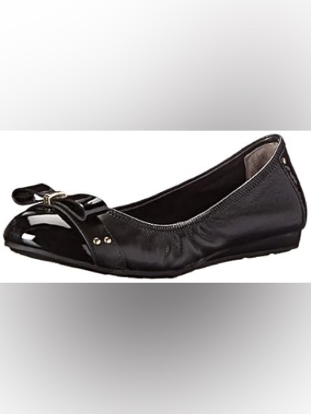 COLE HAAN x Nike Air Monica Ballet Flat Leather Bow Shoes